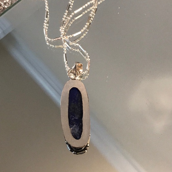 Lapis lazuli in a pretty oblong setting. 2 1/4 “ - Picture 3 of 4